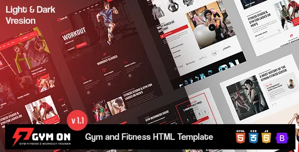 GymOn - Gym and Fitness Club HTML Template