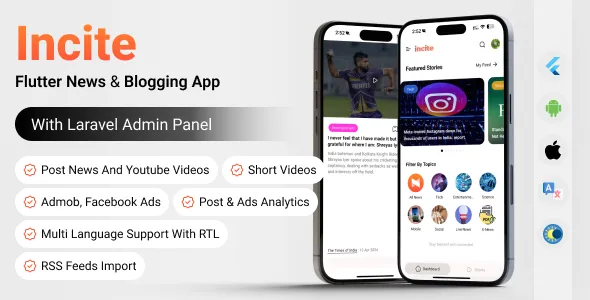 Incite News App - Short News App Complete Solution