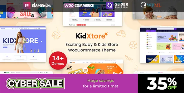 KidXtore - Kids Clothing and Toys Store Elementor WooCommerce WordPress Theme