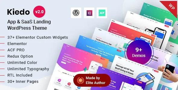 Kiedo - App & SaaS Landing WordPress Theme