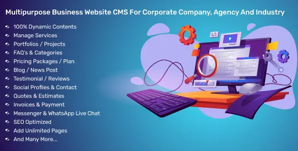 Multipurpose Business Website CMS for Corporate Company, Agency and Industry