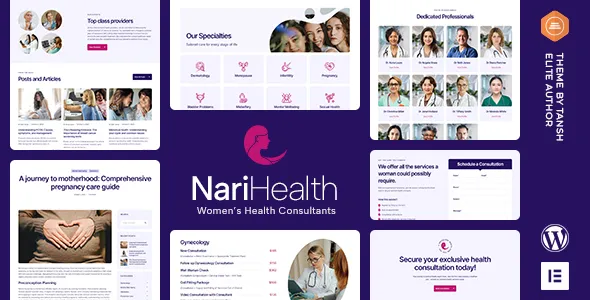 NariHealth - Women's Health Consultant WordPress Theme