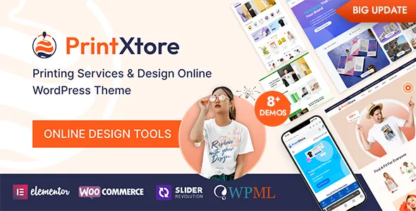 PrintXtore - Printing Services & Design Online WordPress WooCommerce Theme