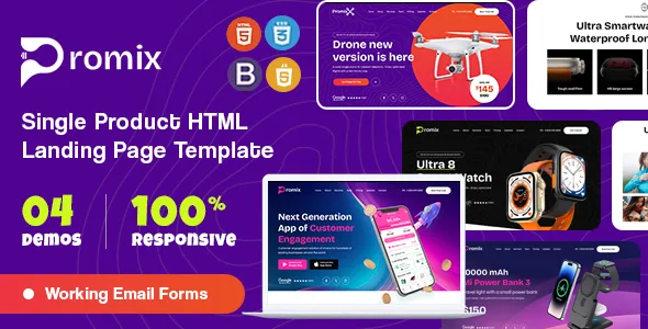 Promix - Single Product HTML Landing Page Template