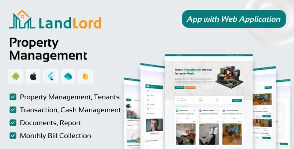 Property Management - Apartment, Rent Collection, Tenant and Invoice Bill Laravel Script