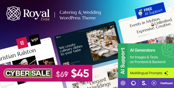 Royal Event - Catering & Wedding Chef Wordpress Theme