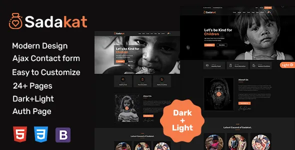 Sadakat - Charity Nonprofit HTML 5 Template