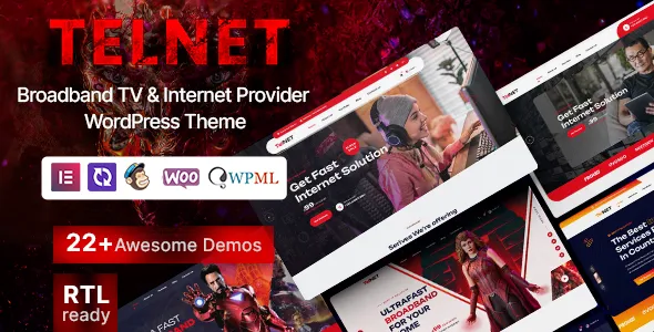 Telnet - Broadband TV & Internet Provider WordPress Theme