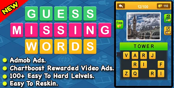 Word Guessing Game for Kids + Guess Missing Word Game + Android Games