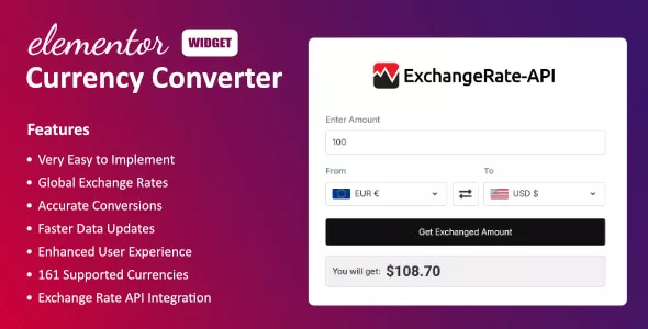 Currency Converter Widget for Elementor