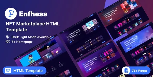 Enfhess - NFT Marketplace HTML Template