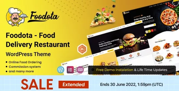 Foodota - Online Food Delivery WordPress Theme