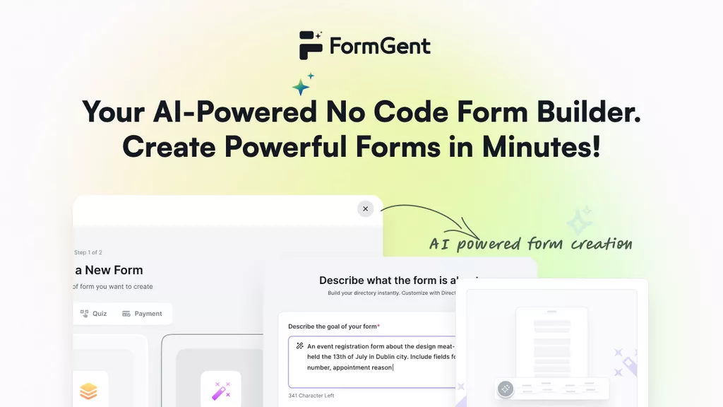 FormGent Pro - Next Generation AI Form Builder in WordPress