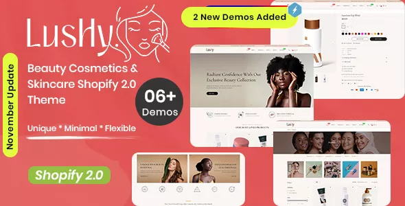 Lushy - Beauty Cosmetics & Skincare Shopify 2.0 Theme