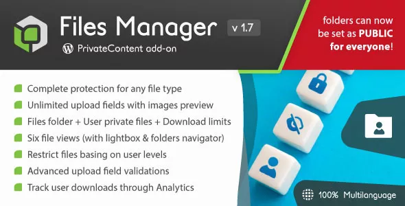 PrivateContent - Files Manager Add-on