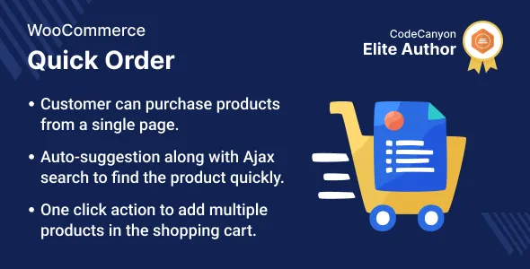 Quick Order Plugin for WooCommerce v1.1.5