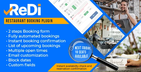 ReDi Restaurant Booking Plugin for WordPress v21.0919