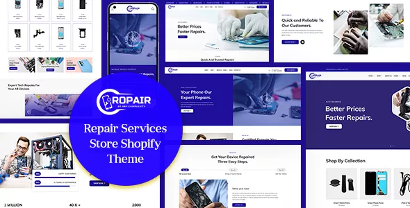 Ropair - Mobile Phone Computer & Electronics Repair Services Store Shopify Theme OS 2.0