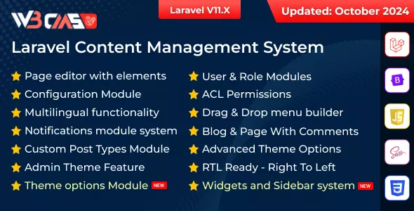 W3CMS-Laravel - Content Management System