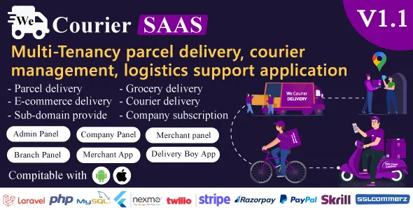 We Courier SAAS - Multi-Tenancy Courier and Logistics Management