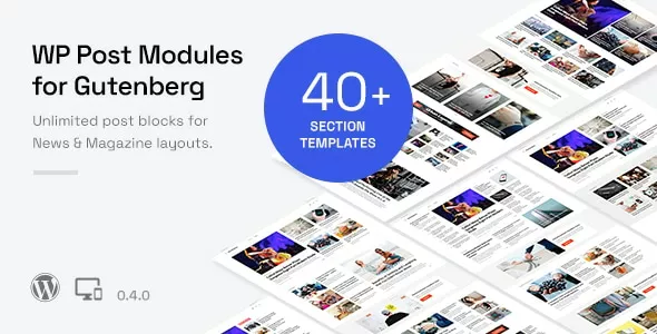 WP Post Modules for NewsPaper and Magazine Layouts (Gutenberg Block)