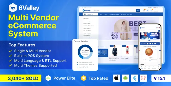 6valley Multi-Vendor E-commerce - Complete eCommerce Mobile App, Web and Admin Panel