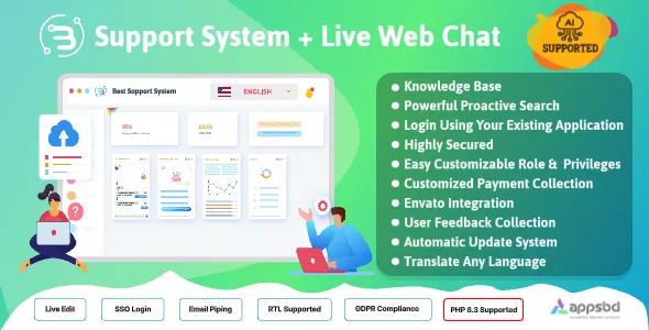 Best Support System - Live Web Chat & Client Desk & Ticket Help Centre