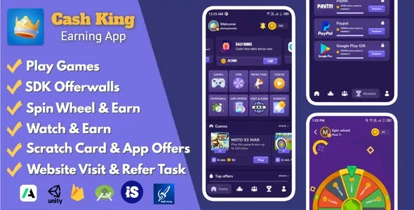 Cash King - Android Earning App with Admin Panel