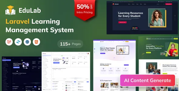 Edulab LMS - Laravel Learning Management System with Tailwind CSS