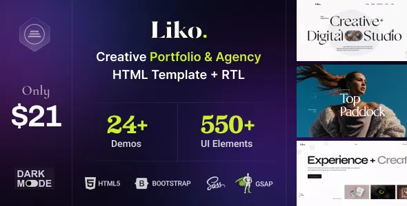 Liko - Creative Agency & Portfolio HTML Template