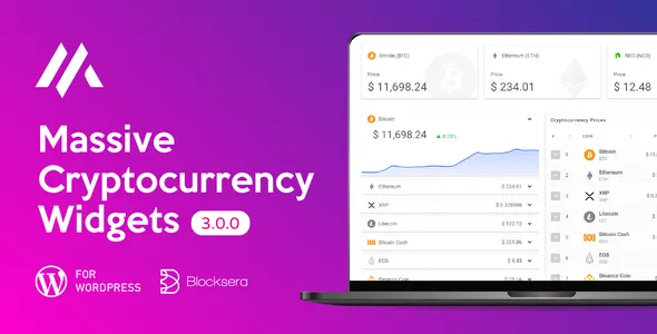 Massive Cryptocurrency Widgets - Crypto Plugin