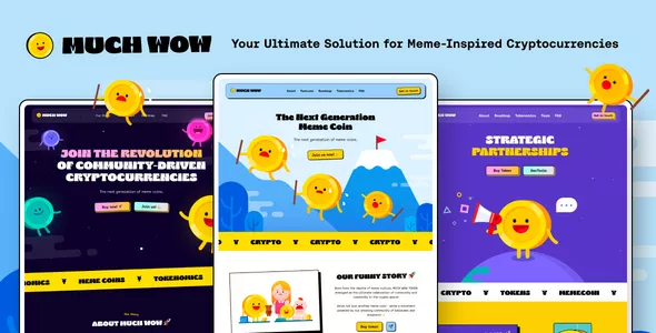 MuchWow - Meme Coin ICO and Crypto HTML Template