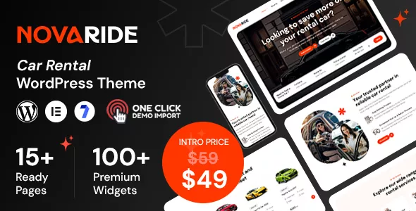 Novaride - Car Rental WordPress Theme