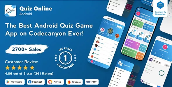 Quiz Online - Trivia Quiz, Quiz Game, Web Quiz + Admin Panel