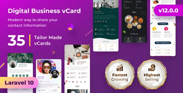 VCard SaaS - Digital Business Card Builder SaaS - Laravel VCard Saas - NFC Card