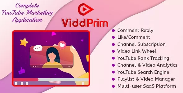 ViddPrim - Complete YouTube Marketing Application (SaaS Platform)