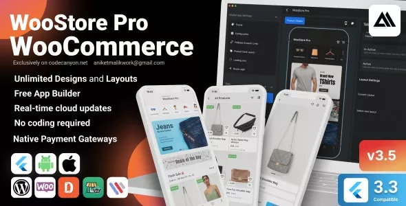 WooStore Pro WooCommerce - Flutter E-commerce Full App, Multi Vendor Marketplace Support