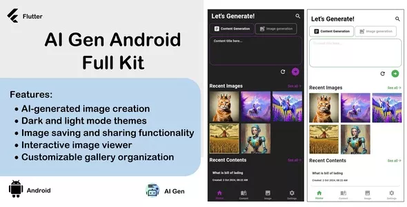 AI Image and AI Content Generator Android App Full Kit