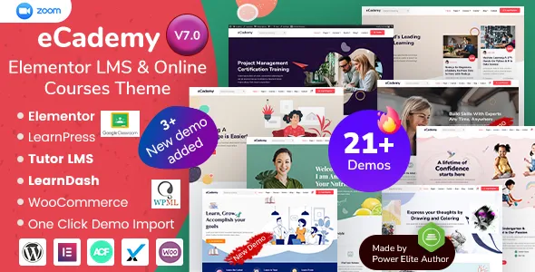 eCademy - Education LMS & Online Coaching Courses WordPress Theme