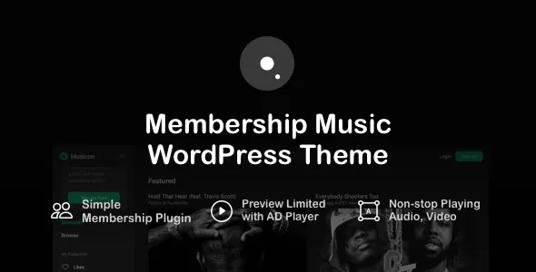 Musicon - WordPress Membership Music Theme