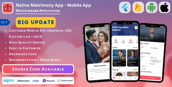 Native Matrimony App - Mobile App - ADDON