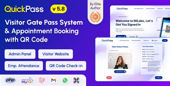 QuickPass - Appointment Booking & Visitor Gate Pass System with QR Code