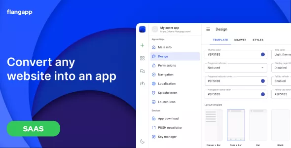 Flangapp - SAAS Online App Builder from Website