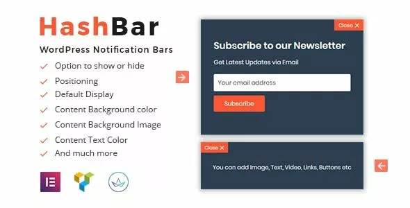 HashBar Pro - WordPress Notification Bar Plugin