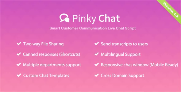 Pinky Chat - Live Chat Support Script