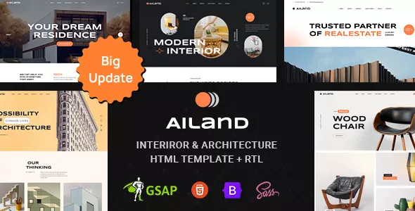 Ailand - Modern Interior & Architecture HTML Template + RTL