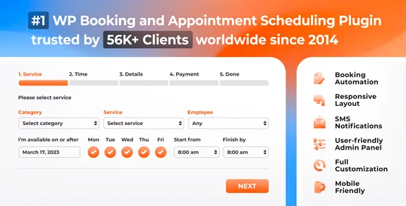 Bookly Pro - Appointment Booking and Scheduling Software System