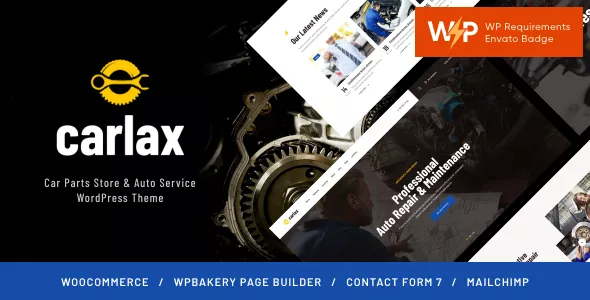 Carlax - Car Parts Store & Auto Service WordPress Theme