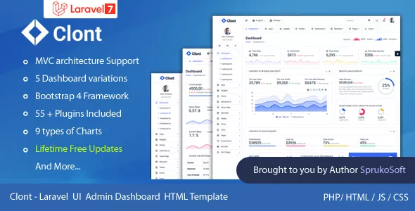 Clont - Laravel Dashboard Template