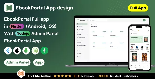 EbookPortal - Ebook Full App in Flutter with NodeJs Backend - ReadHub App
